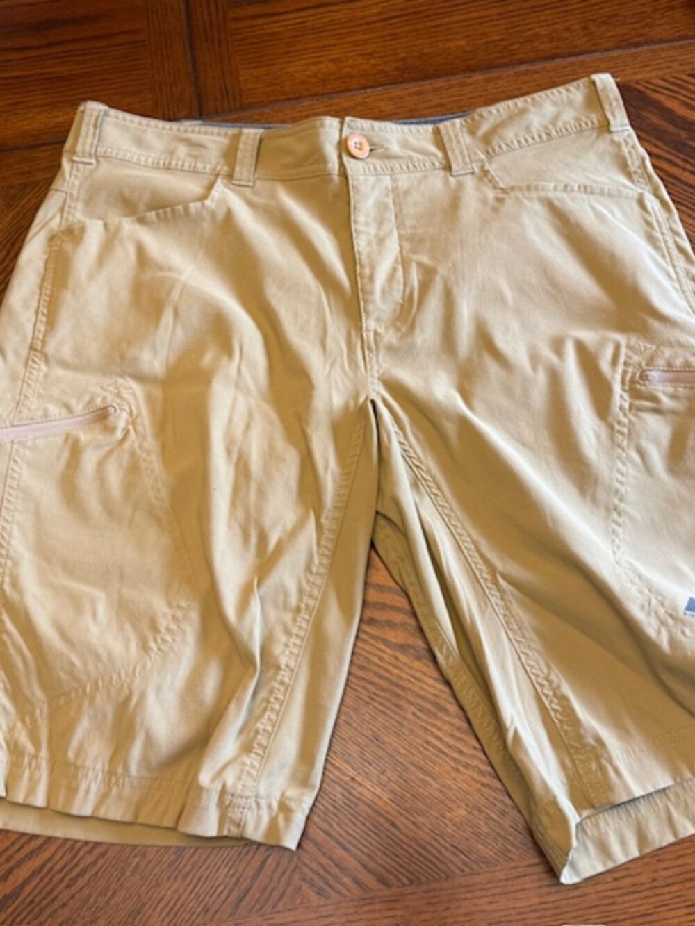 Eddie Bauer Mens First Ascent Guide Pro Shorts Tan Hiking Cargo Size 36